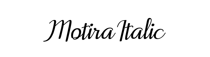 Motira Italic  フリーフォントのダウンロード
