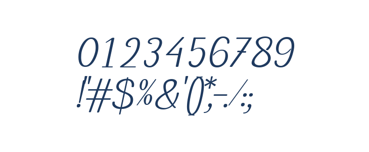 Motira Italic Other Characters