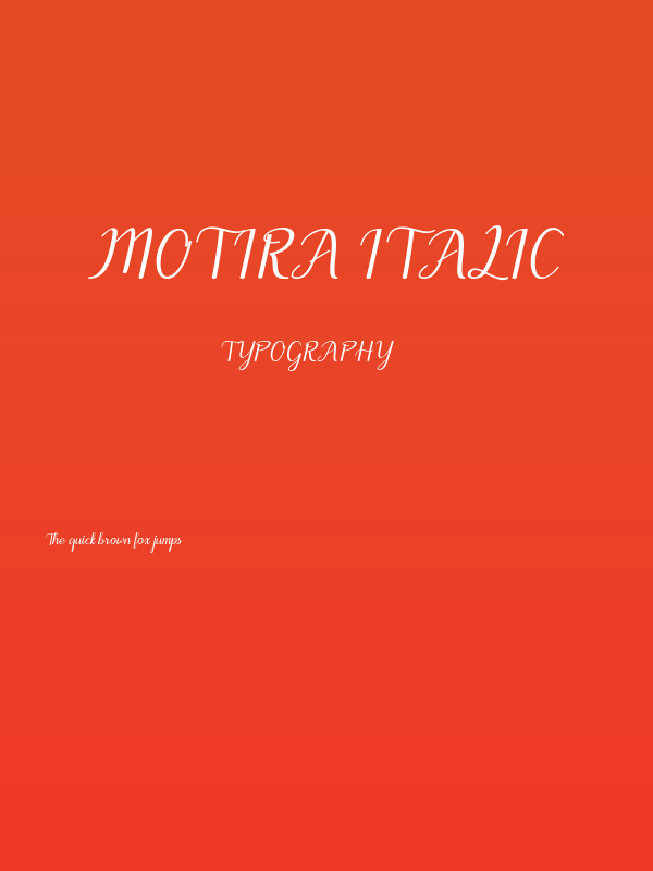 Motira Italic Poster