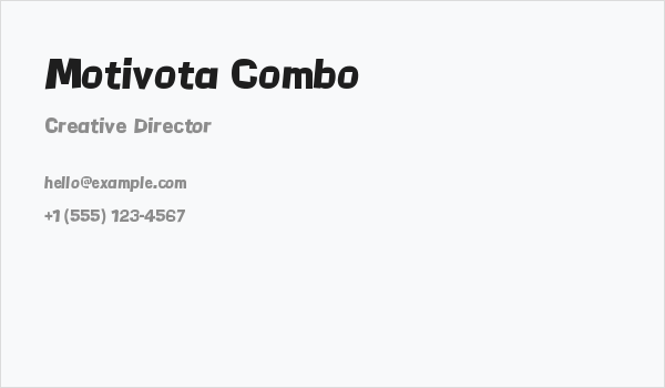 Motivota Combo Business Card