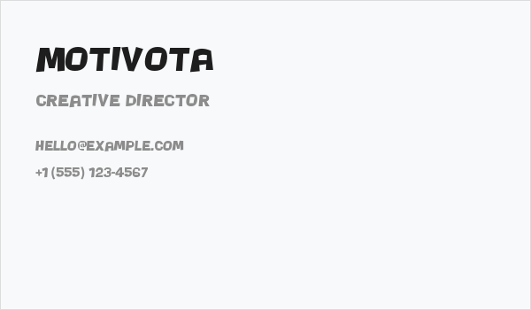 Motivota Business Card