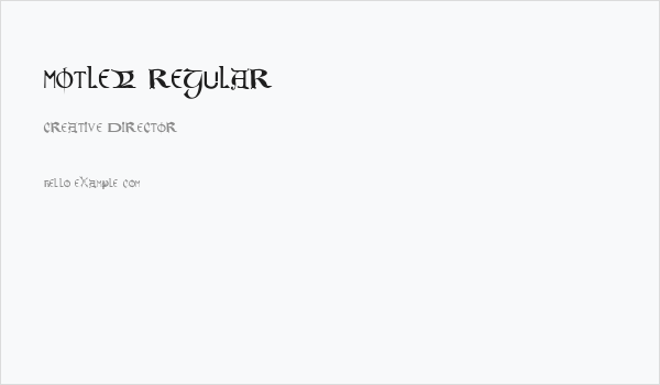 Motley Regular Business Card