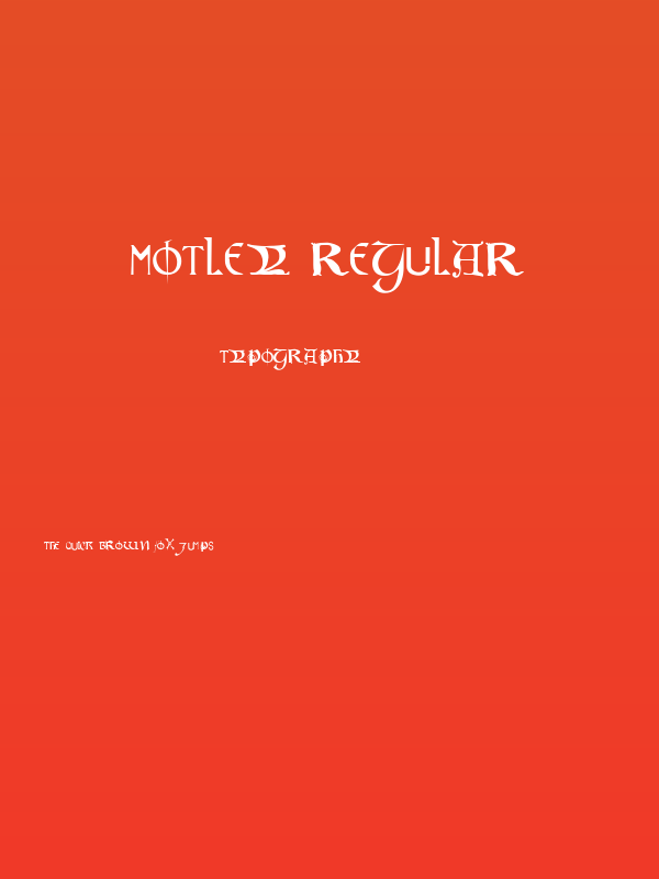 Motley Regular Poster