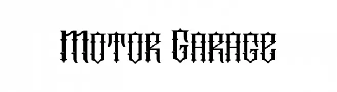 Motor Garage  Frei Schriftart Herunterladen