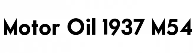 Motor Oil 1937 M54  Frei Schriftart Herunterladen
