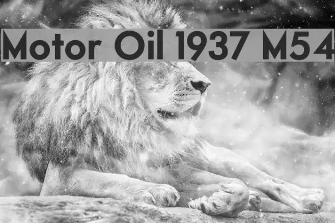 Motor Oil 1937 M54 フォント examples