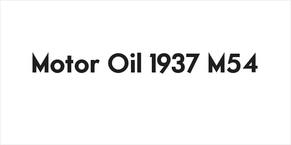 Motor Oil 1937 M54 Logo