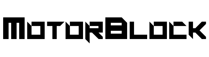 MotorBlock  Frei Schriftart Herunterladen