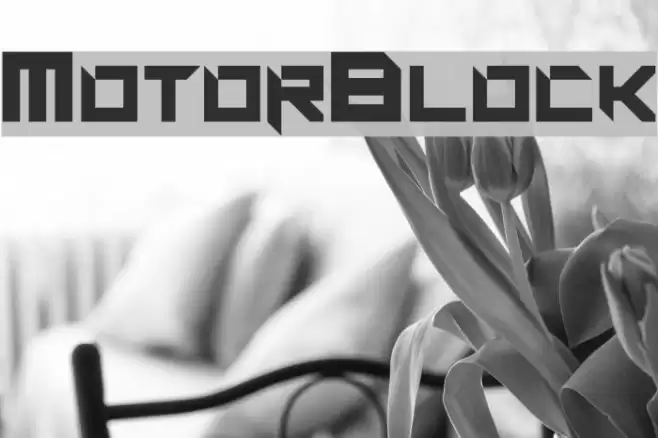 MotorBlock Font examples