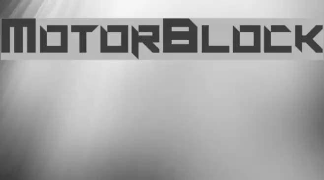 MotorBlock Font examples