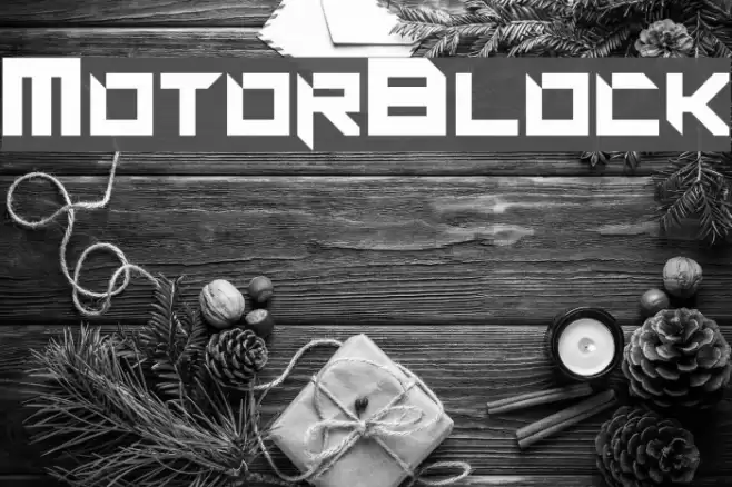 MotorBlock Font examples