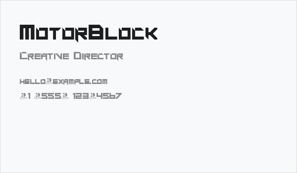 MotorBlock Business Card