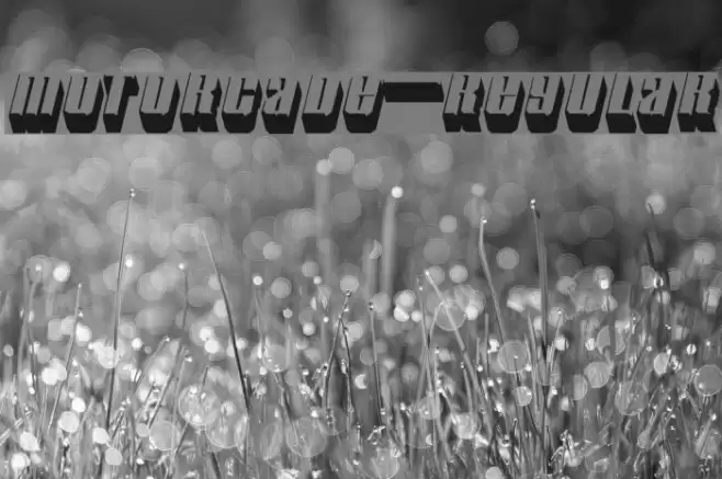 Motorcade-Regular Font examples