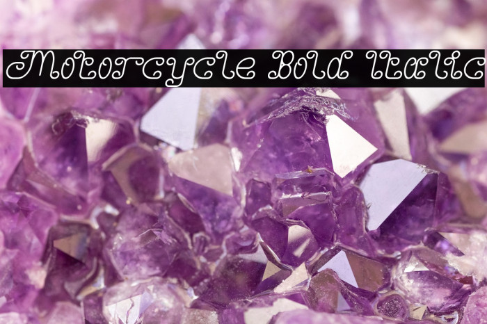 Motorcycle Bold Italic Example 1