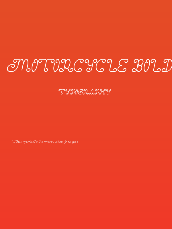 Motorcycle Bold Italic Poster