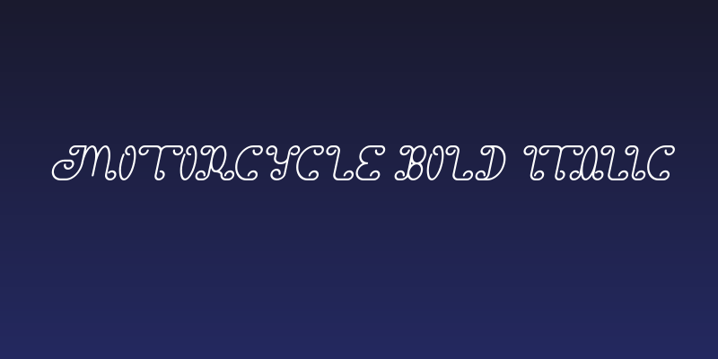 Motorcycle Bold Italic Social Header