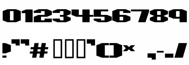 Motorcycle Emptiness Font OTHER CHARS