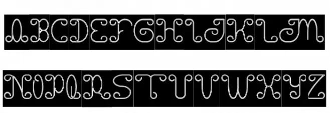 Motorcycle-Hollow-Inverse Schriftart Groß