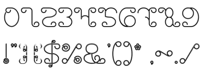 Motorcycle-Hollow Font OTHER CHARS