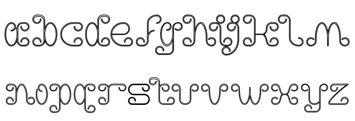 Motorcycle-Hollow Font LOWERCASE