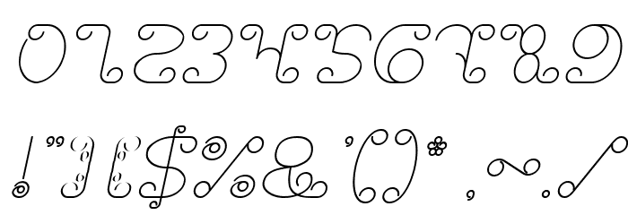 Motorcycle Italic Font OTHER CHARS
