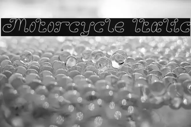 Motorcycle Italic Example 3