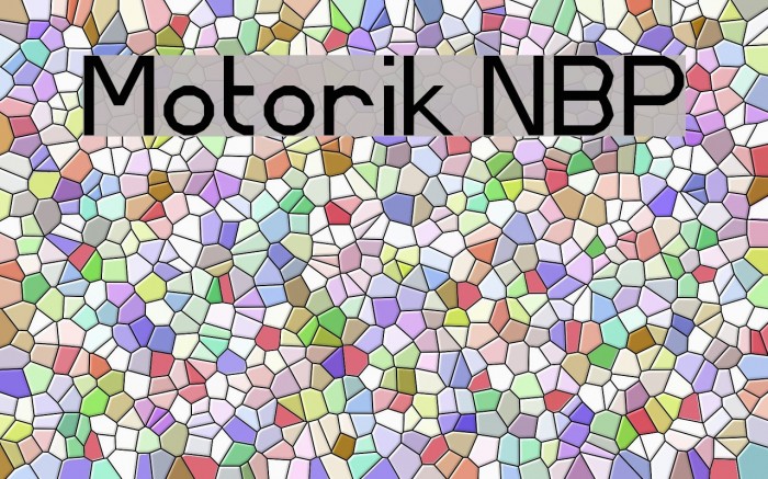 Motorik NBP Font examples