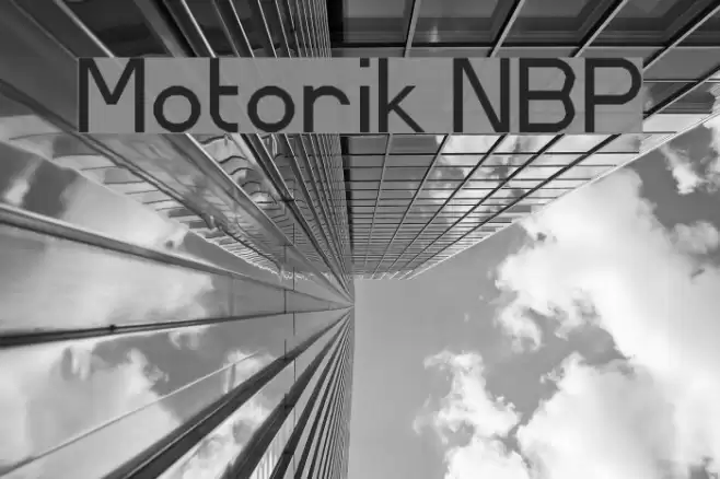Motorik NBP Font examples