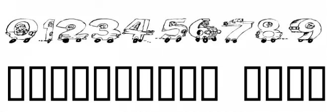 Motoring Font OTHER CHARS