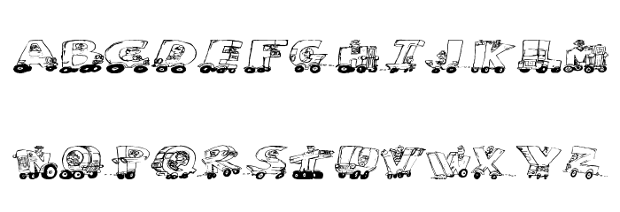 Motoring Font LOWERCASE