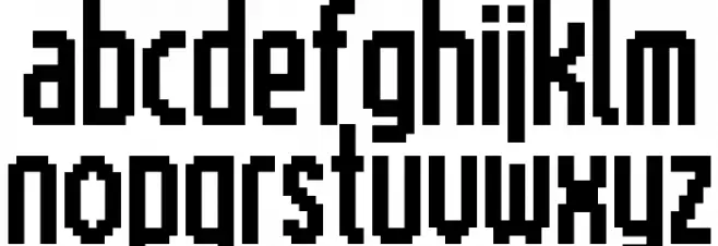 Motorola ScreenType Schriftart Kleinbuchstaben