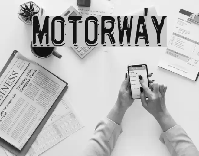 Motorway Font examples