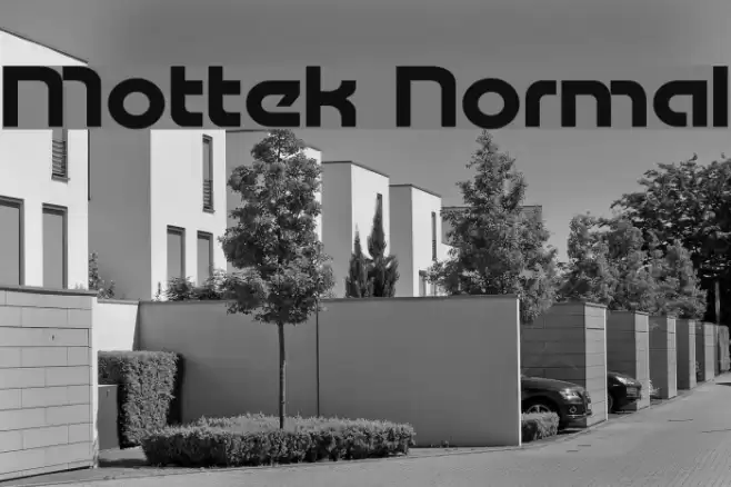Mottek Normal Schriftart examples