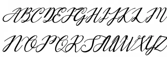 Mottingham Elegant Calligraphy フォント 大文字