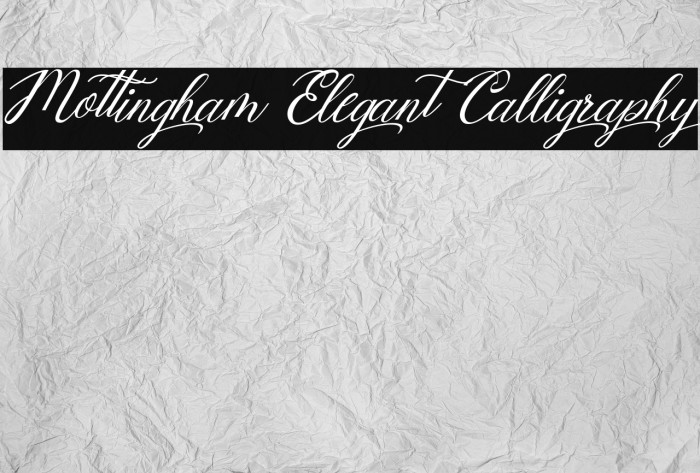 Mottingham Elegant Calligraphy Font examples