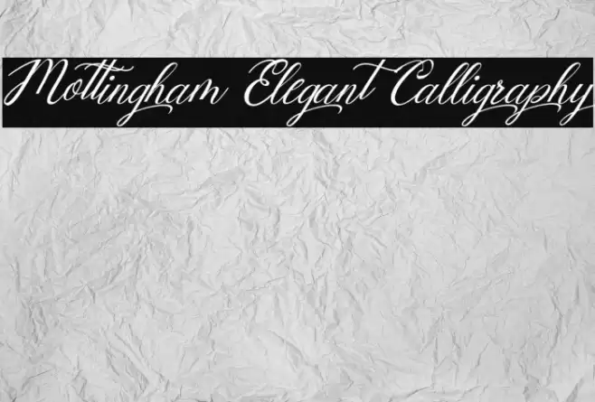 Mottingham Elegant Calligraphy Font examples