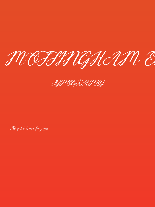 Mottingham Elegant Calligraphy Poster
