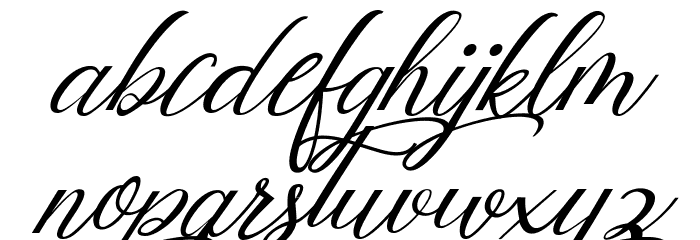 Mottingham Elegant Calligraphy Font LOWERCASE