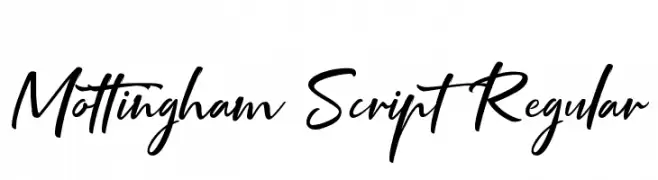 Mottingham Script Regular  Free Fonts Download