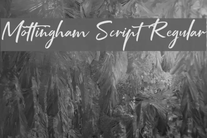 Mottingham Script Regular Font examples