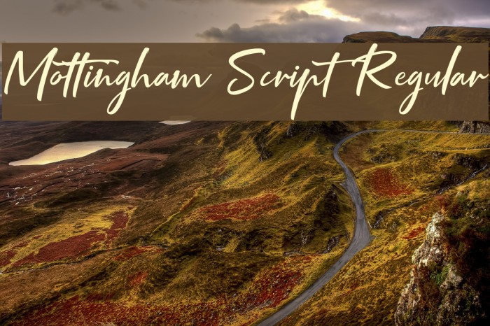 Mottingham Script Regular Font examples