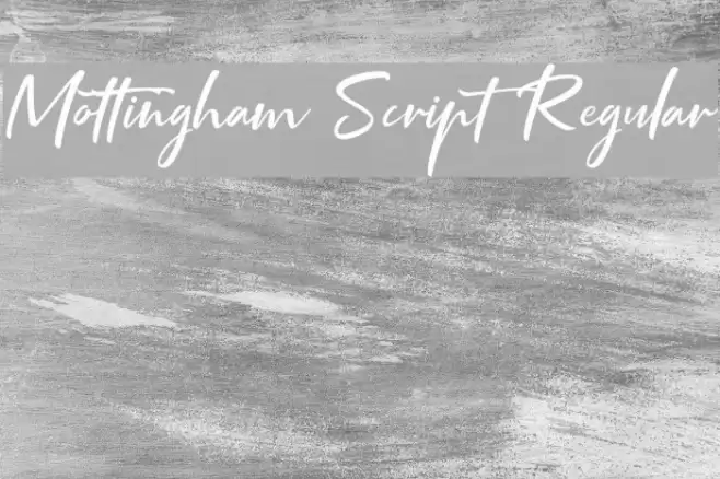 Mottingham Script Regular Font examples