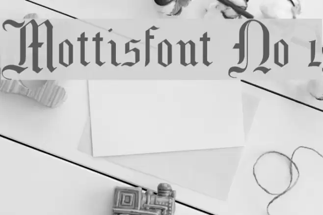 Mottisfont No 1 Font examples