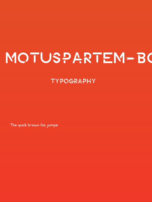 MotusPartem-Bold Poster