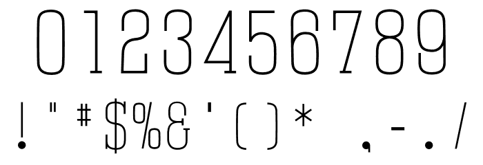 Moukoh Ultra Light フォント その他の文字
