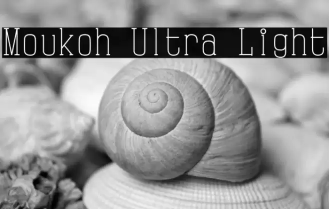 Moukoh Ultra Light Font examples