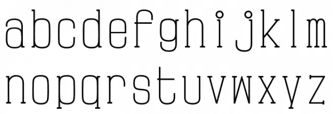 Moukoh Ultra Light 字体 小写