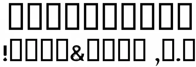 Moulded Saji Font OTHER CHARS