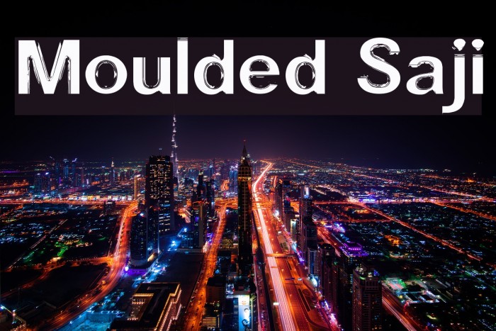Moulded Saji Font examples