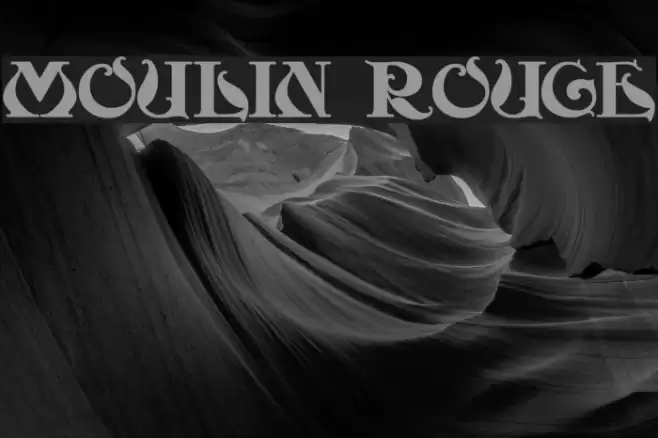 Moulin Rouge Font examples